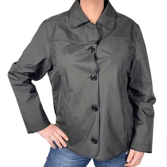 Andrea Mcgrim Black Button Down Jacket - Picture 1 of 9